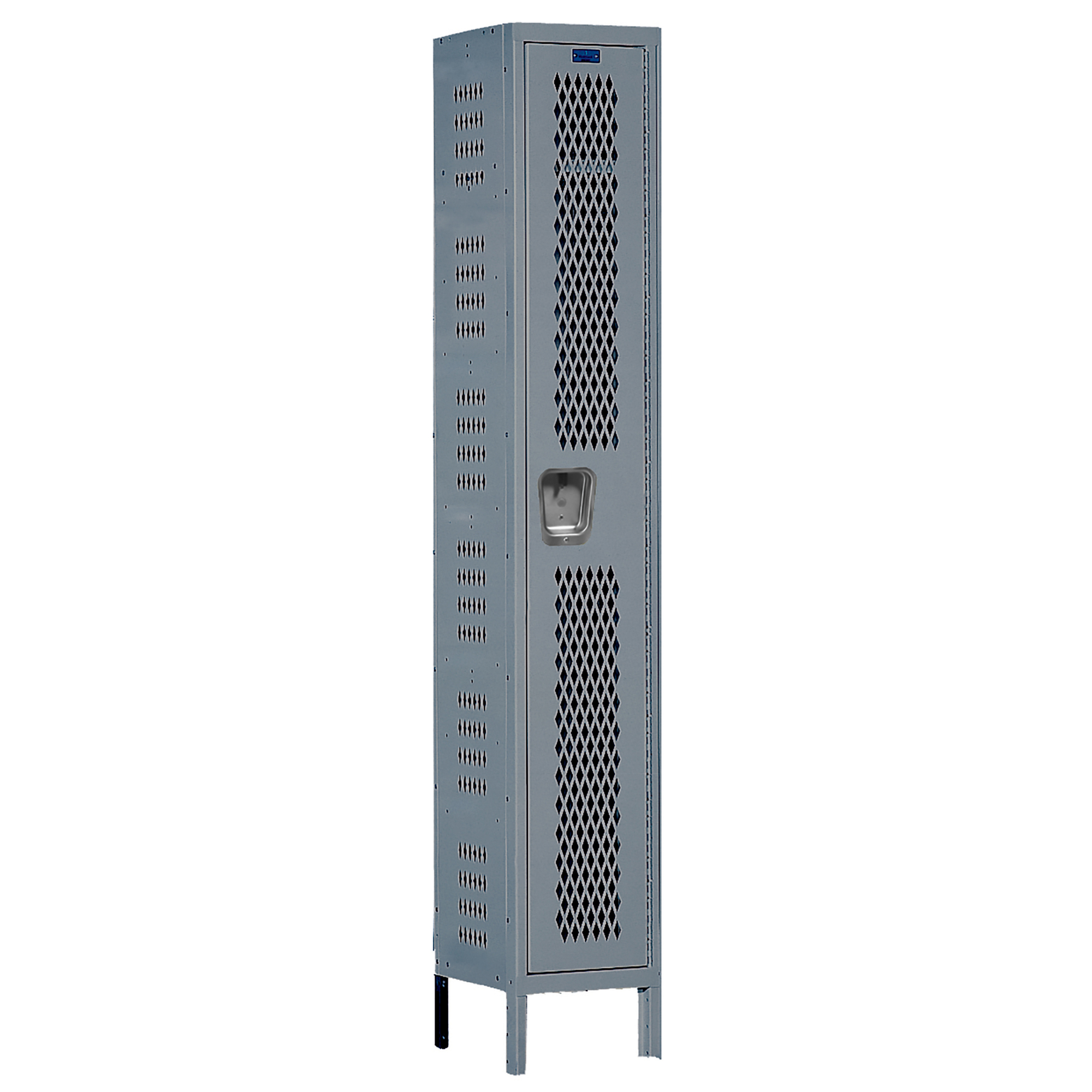 Hallowell, Single Tier Heavy-Duty Ventilated Locker, Height 78 in, Width 15 in, Color Dark Gray, Model# U1518-1HV-A-HG